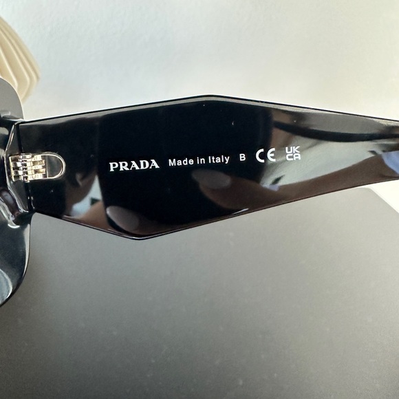 Prada Symbole Evolution Square Sunglasses in Black & Dark Gre main image 6